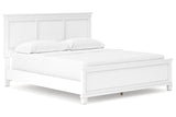 Fortman White California King Panel Bed -  Ashley - Luna Furniture