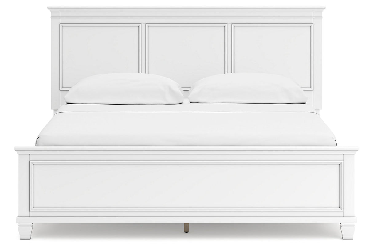 Fortman White California King Panel Bed -  Ashley - Luna Furniture