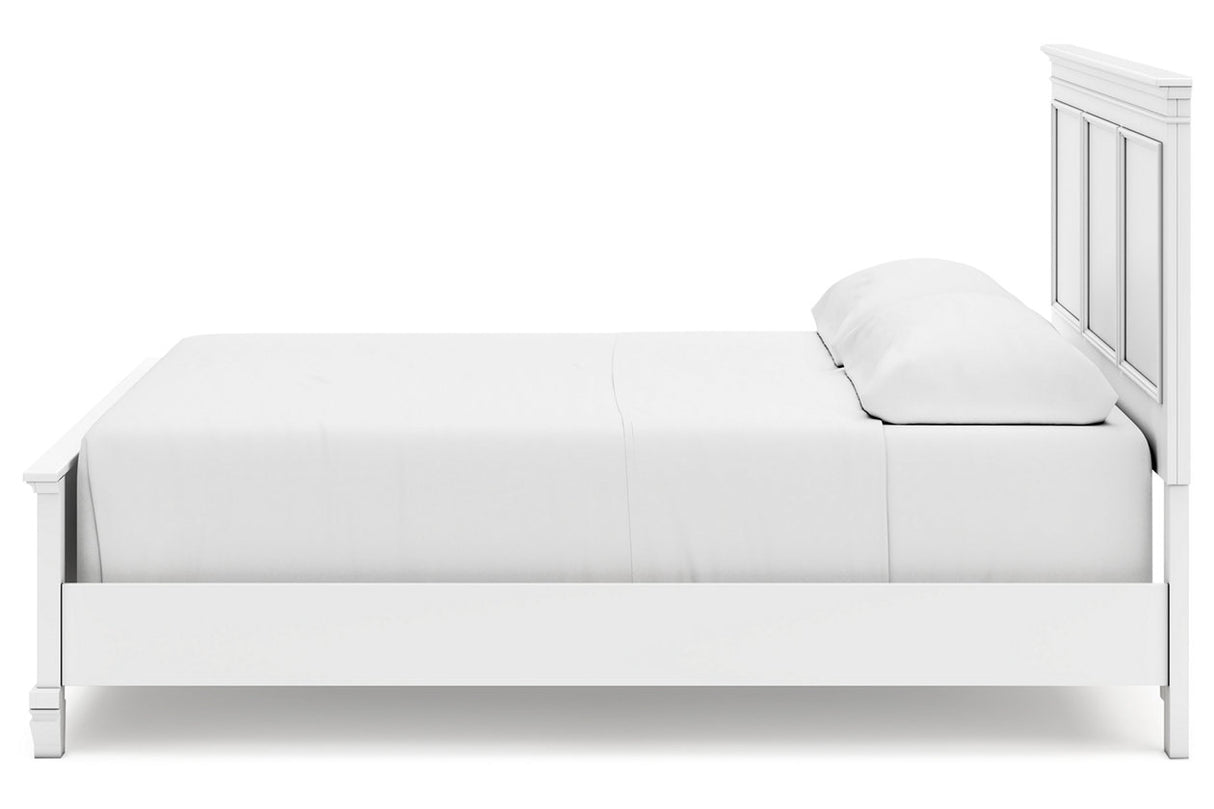 Fortman White California King Panel Bed -  Ashley - Luna Furniture