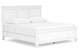 Fortman White King Panel Bed -  Ashley - Luna Furniture