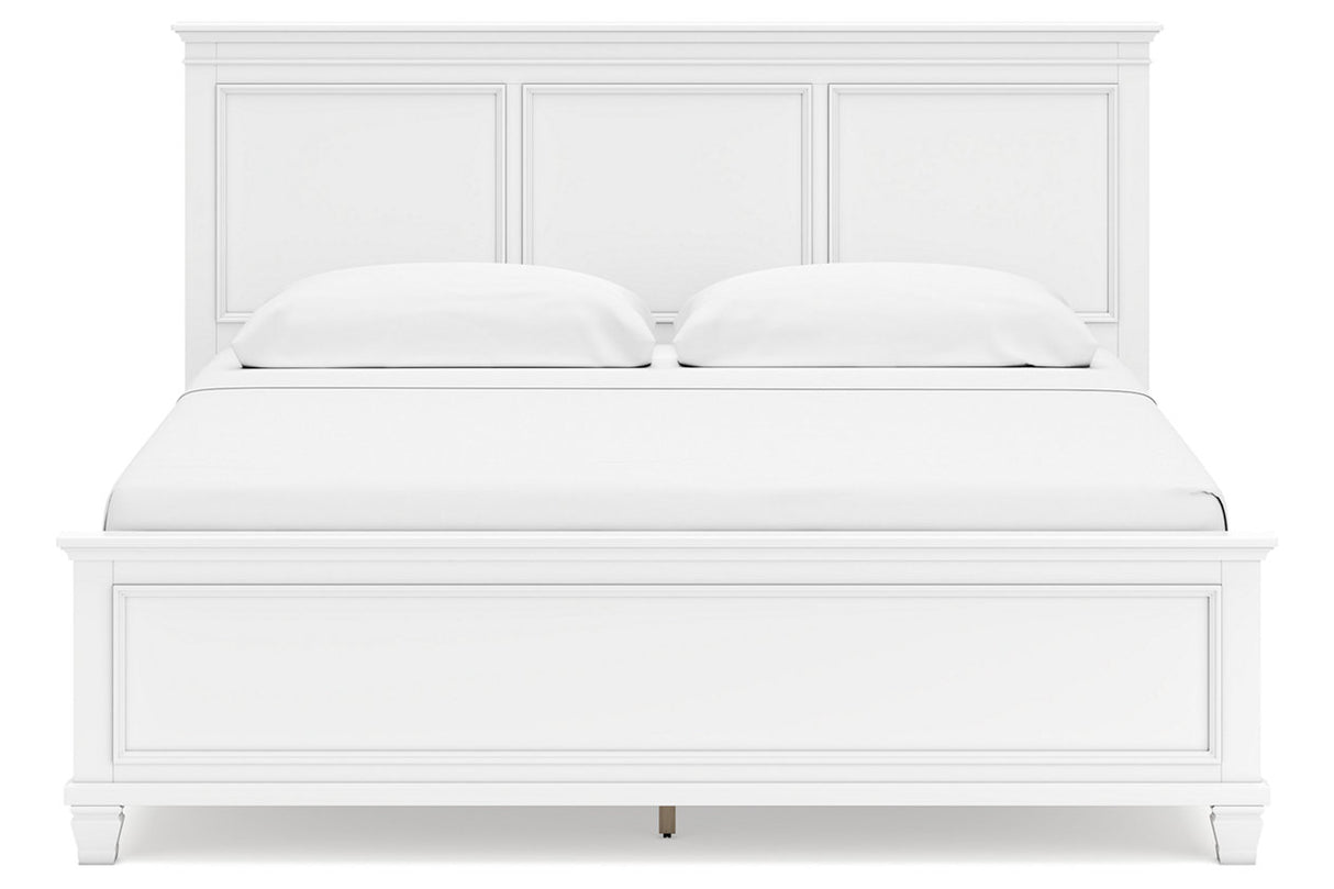 Fortman White King Panel Bed -  Ashley - Luna Furniture