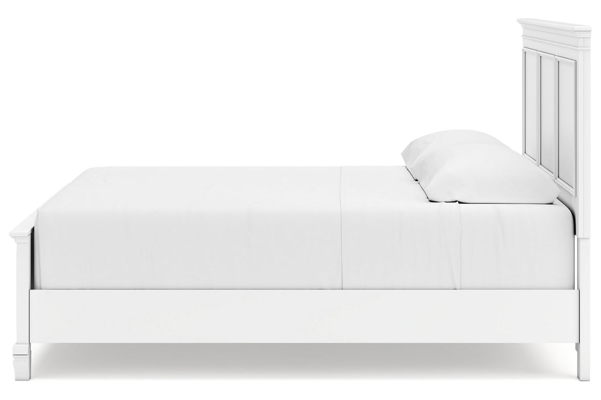 Fortman White King Panel Bed -  Ashley - Luna Furniture