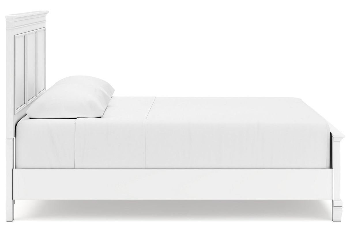 Fortman White King Panel Bed -  Ashley - Luna Furniture