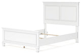 Fortman White Full Panel Bed -  Ashley - Luna Furniture