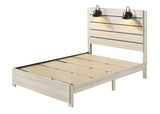 Carter White King Platform Bed -  Crown Mark - Luna Furniture