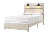 Carter White King Platform Bed -  Crown Mark - Luna Furniture