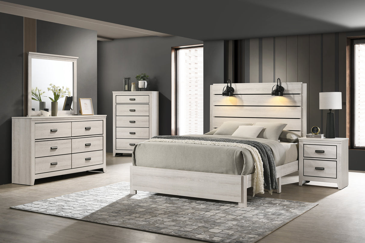 Carter White Platform Youth Bedroom Set -  Crown Mark - Luna Furniture