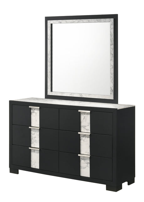 Rangley Black Mirror -  Crown Mark - Luna Furniture