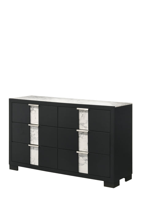Rangley Black Dresser -  Crown Mark - Luna Furniture
