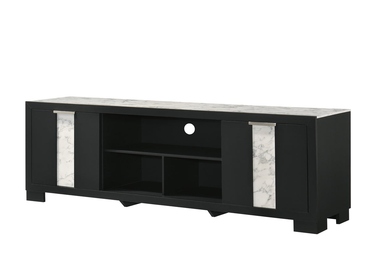 Rangley Black 72" TV Stand -  Crown Mark - Luna Furniture