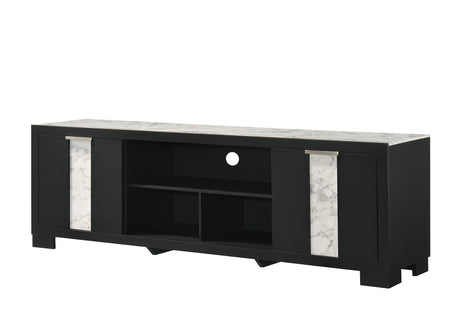 Rangley Black 72" TV Stand -  Crown Mark - Luna Furniture