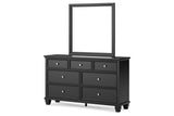 Lanolee Black Dresser and Mirror -  Ashley - Luna Furniture