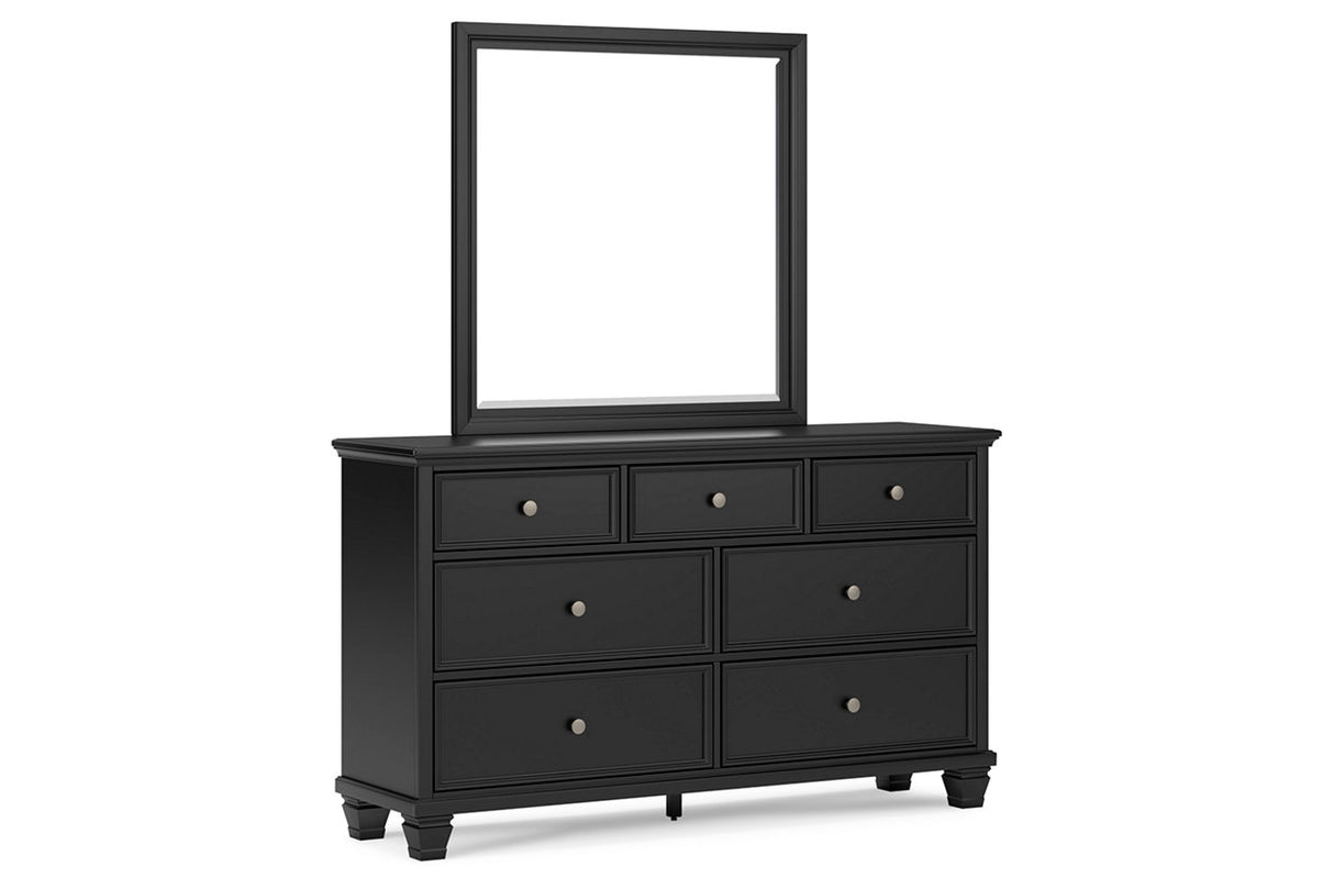 Lanolee Black Dresser and Mirror -  Ashley - Luna Furniture