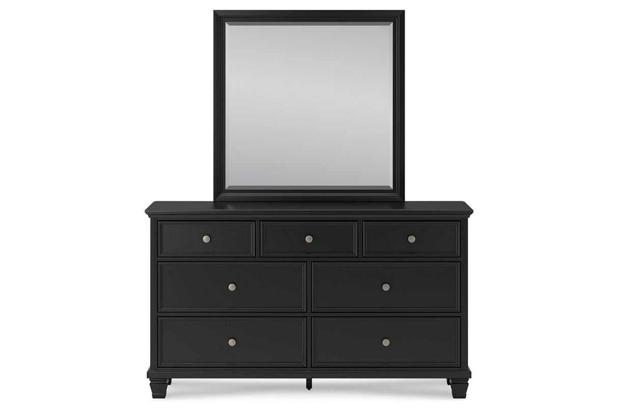 Lanolee Black Dresser and Mirror -  Ashley - Luna Furniture