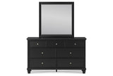 Lanolee Black Dresser and Mirror -  Ashley - Luna Furniture