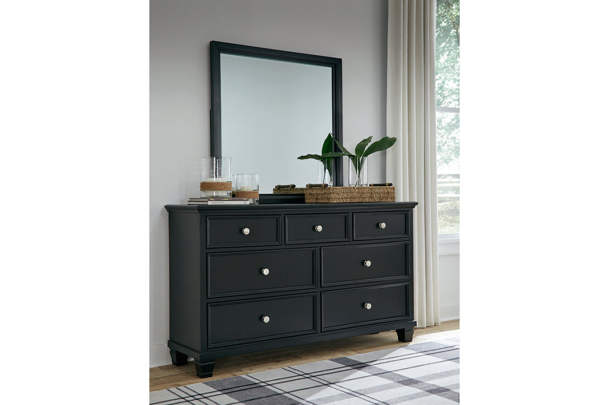 Lanolee Black Dresser and Mirror -  Ashley - Luna Furniture