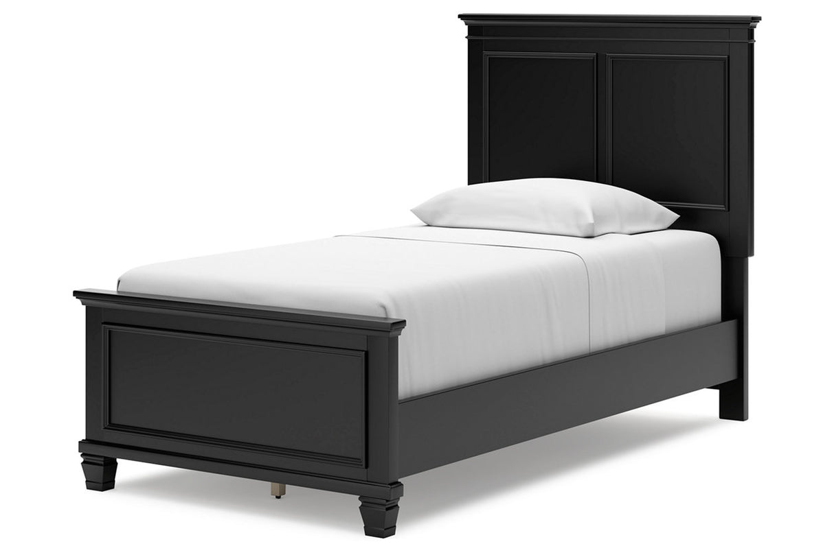 Lanolee Black Twin Panel Bed -  Ashley - Luna Furniture