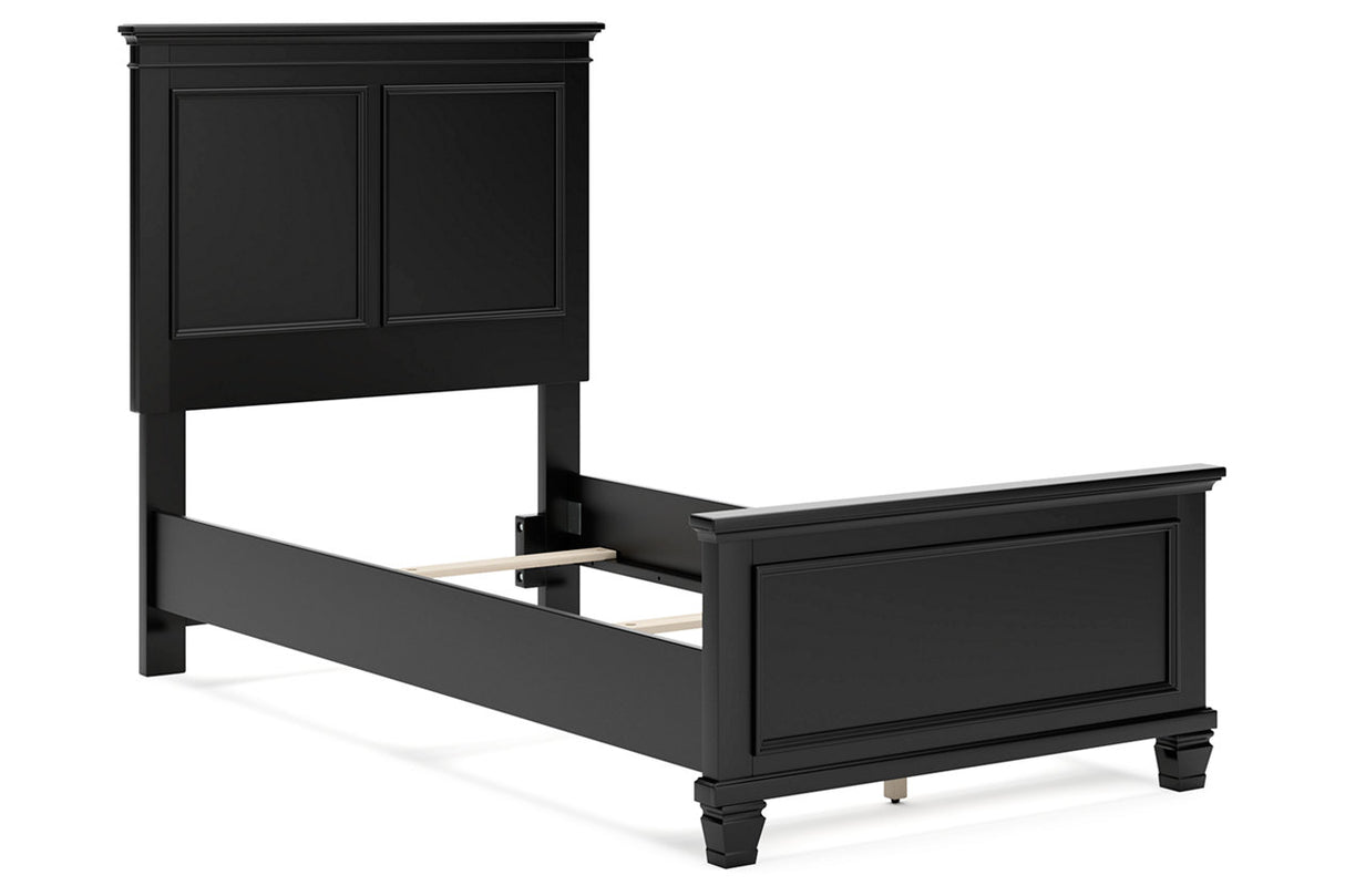 Lanolee Black Twin Panel Bed -  Ashley - Luna Furniture