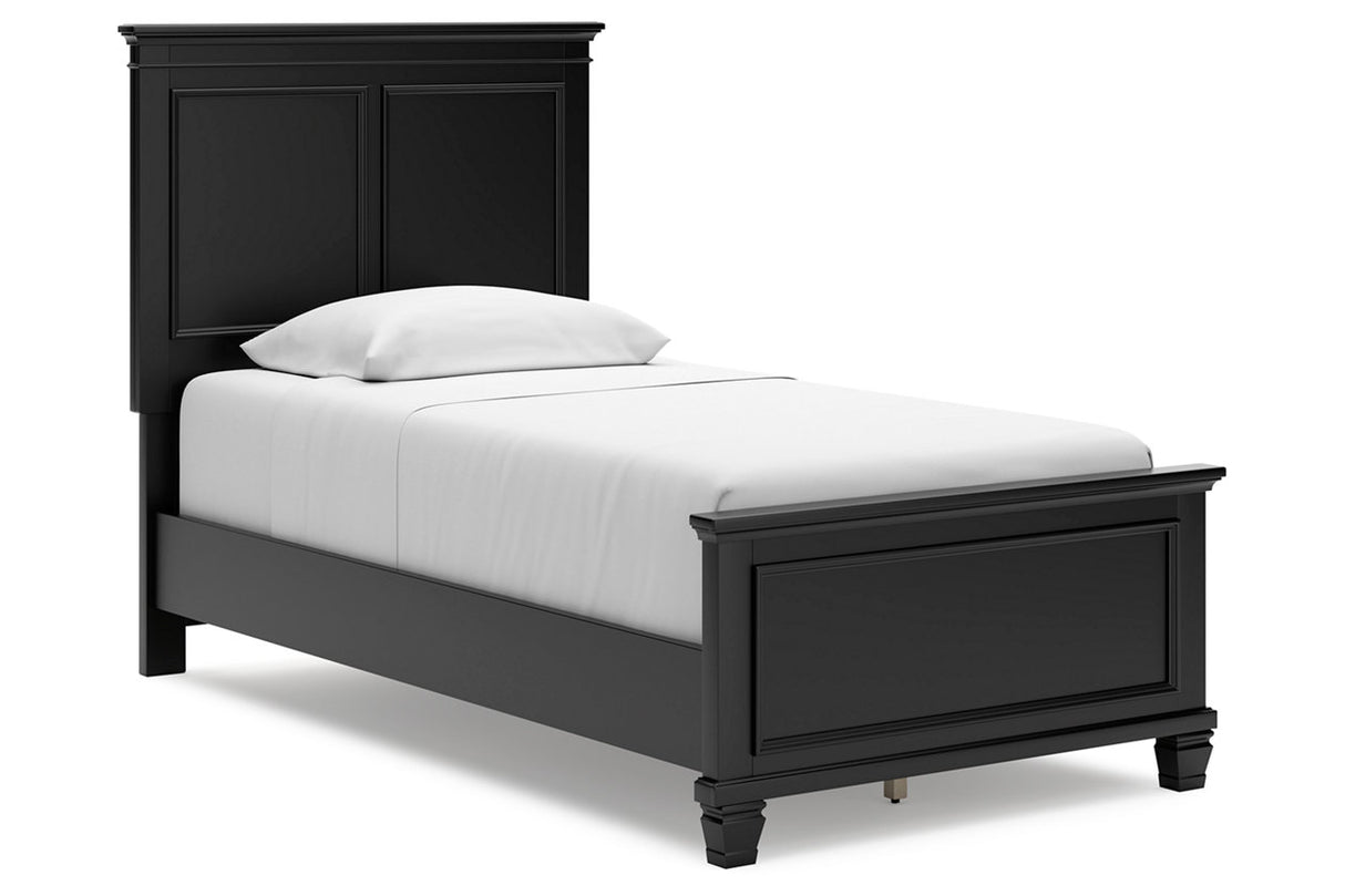 Lanolee Black Twin Panel Bed -  Ashley - Luna Furniture