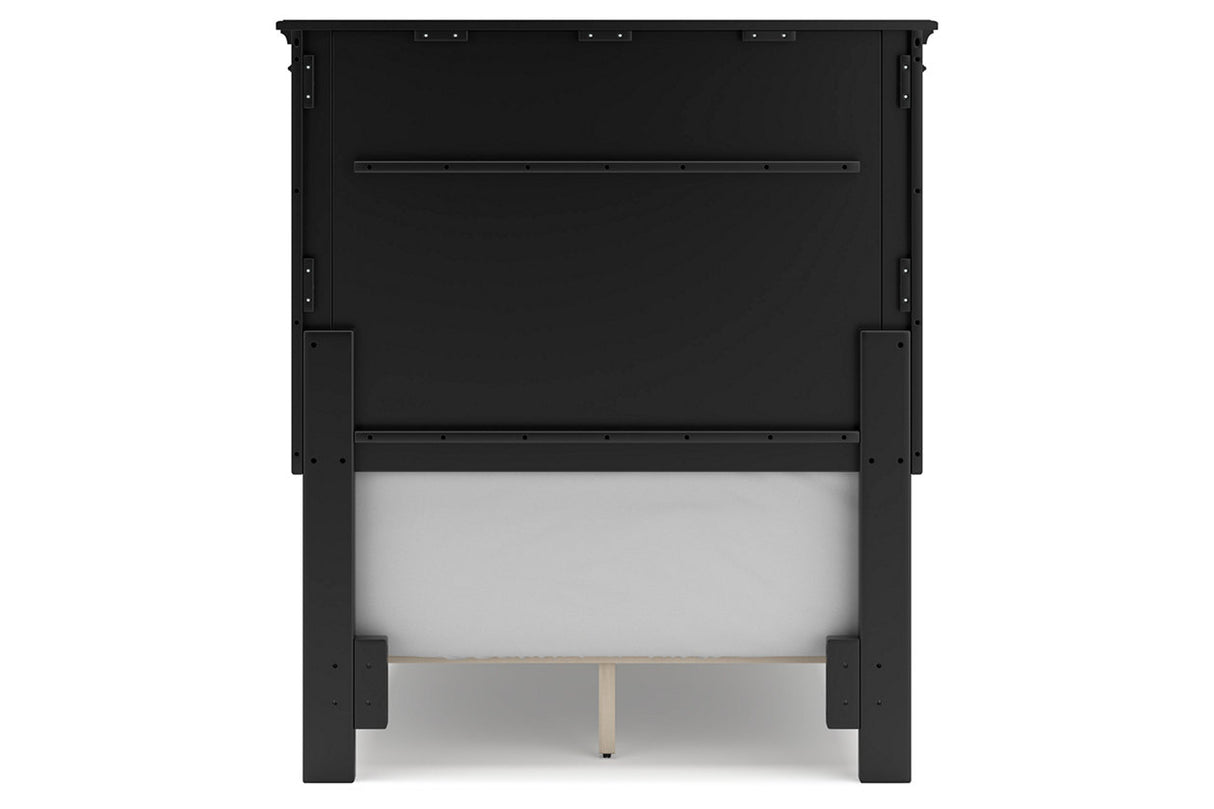 Lanolee Black Twin Panel Bed -  Ashley - Luna Furniture