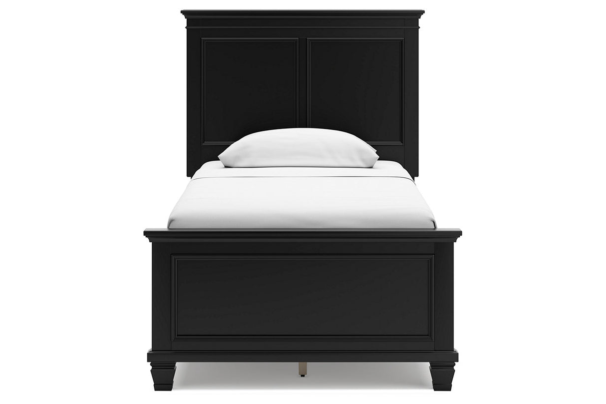 Lanolee Black Twin Panel Bed -  Ashley - Luna Furniture