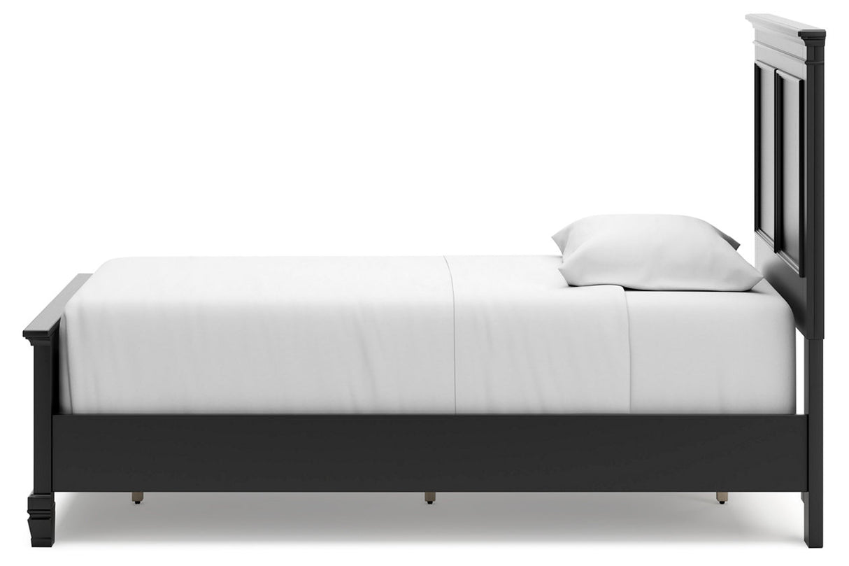 Lanolee Black Twin Panel Bed -  Ashley - Luna Furniture