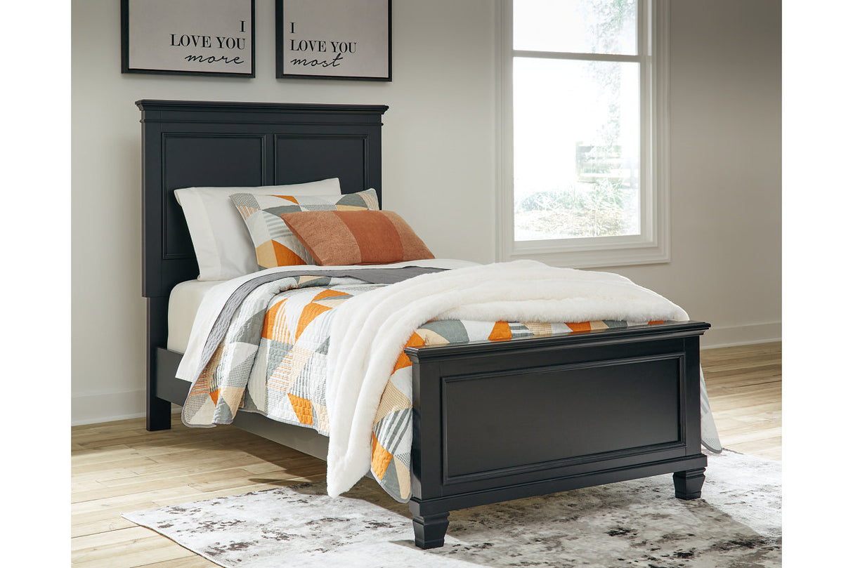 Lanolee Black Twin Panel Bed -  Ashley - Luna Furniture