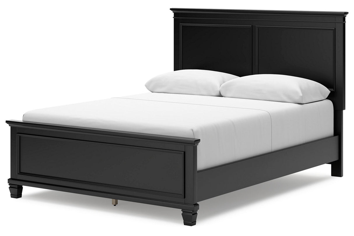 Lanolee Black Queen Panel Bed -  Ashley - Luna Furniture