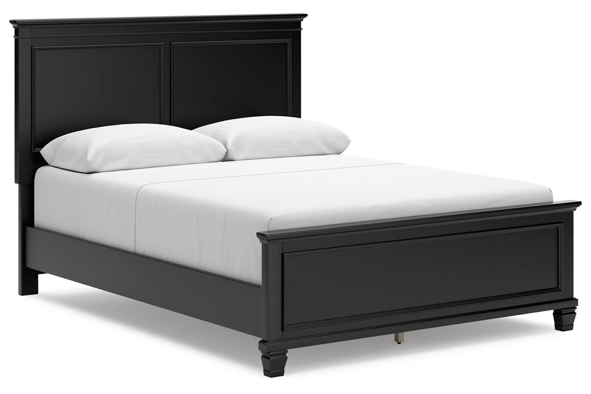 Lanolee Black Queen Panel Bed -  Ashley - Luna Furniture