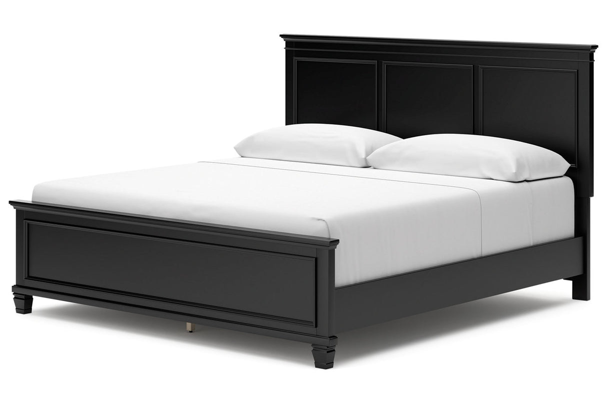 Lanolee Black King Panel Bed -  Ashley - Luna Furniture