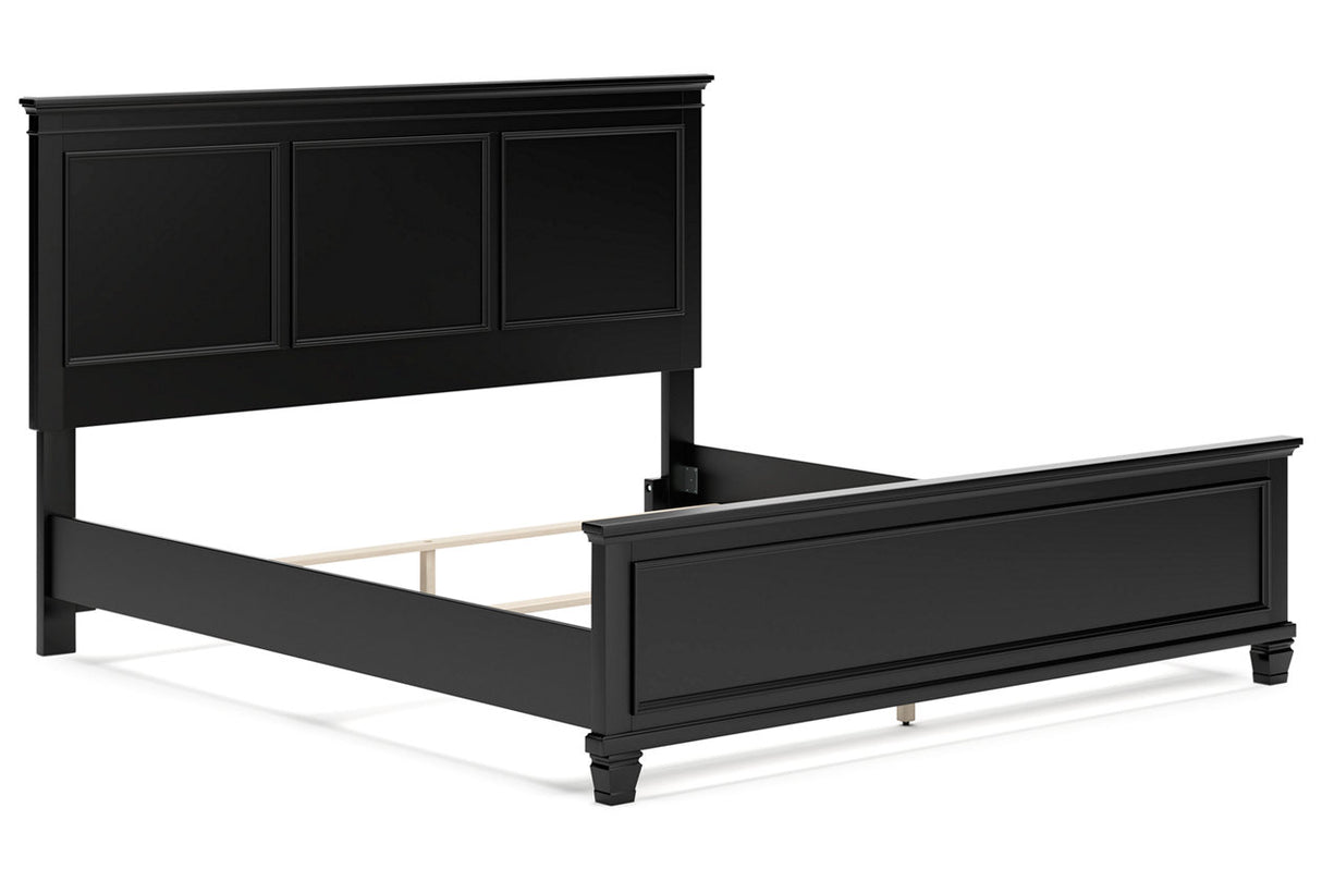 Lanolee Black King Panel Bed -  Ashley - Luna Furniture