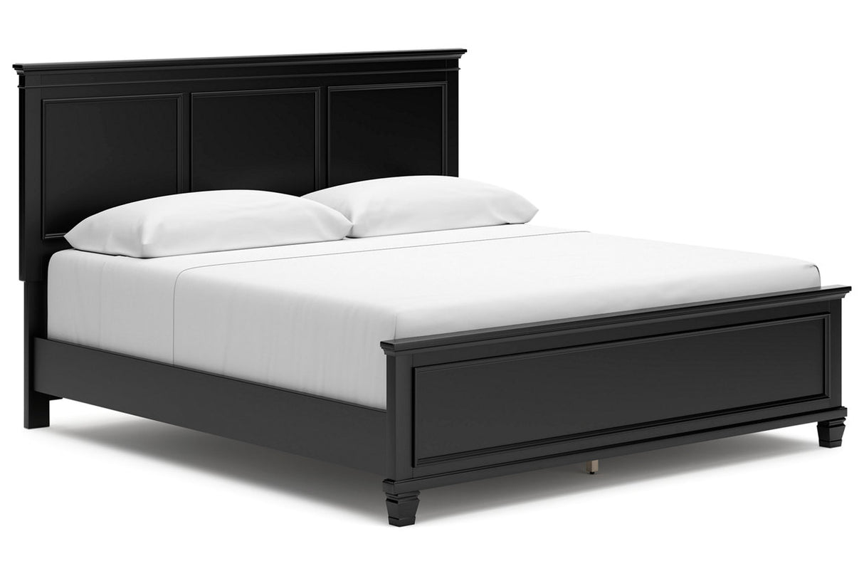 Lanolee Black King Panel Bed -  Ashley - Luna Furniture