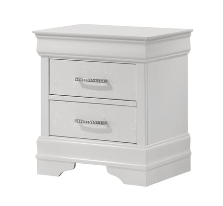 Amalia White Nightstand from Crown Mark - Luna Furniture