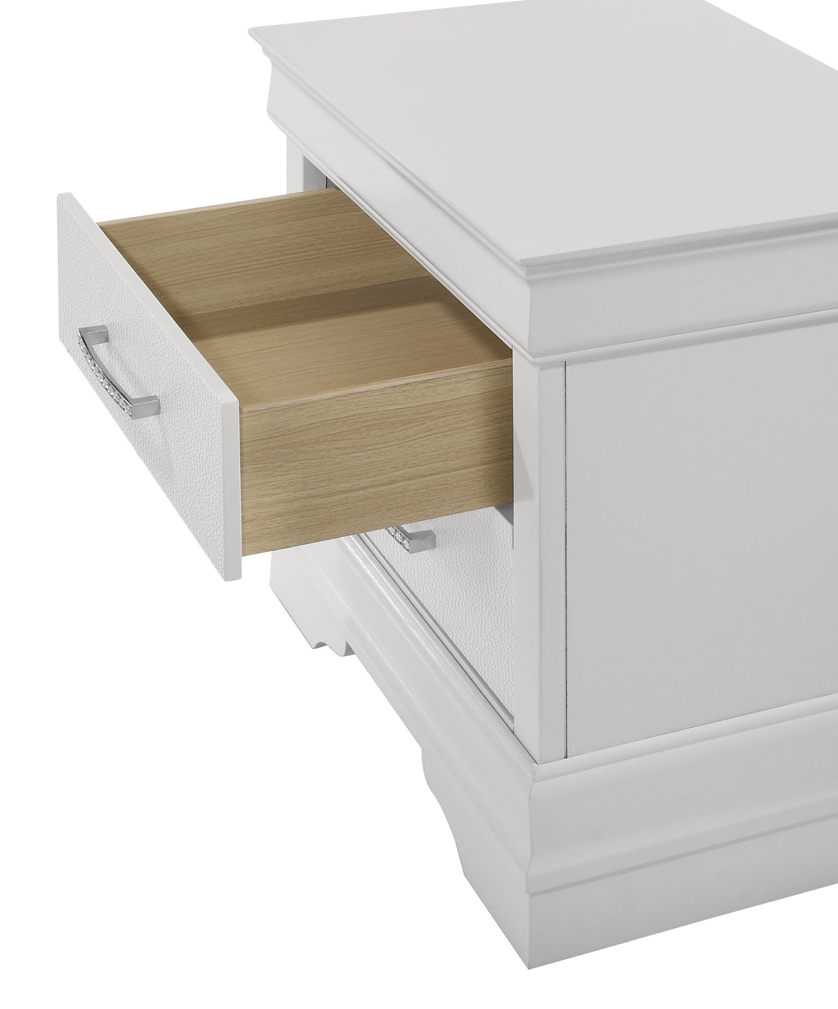 Amalia White Nightstand from Crown Mark - Luna Furniture