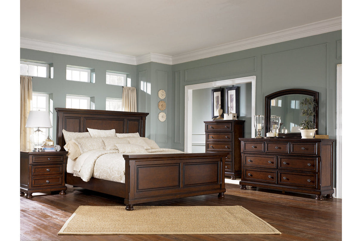 Porter Rustic Brown Queen Panel Bed -  Ashley - Luna Furniture