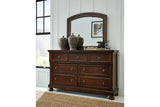 Porter Rustic Brown Dresser and Mirror -  Ashley - Luna Furniture