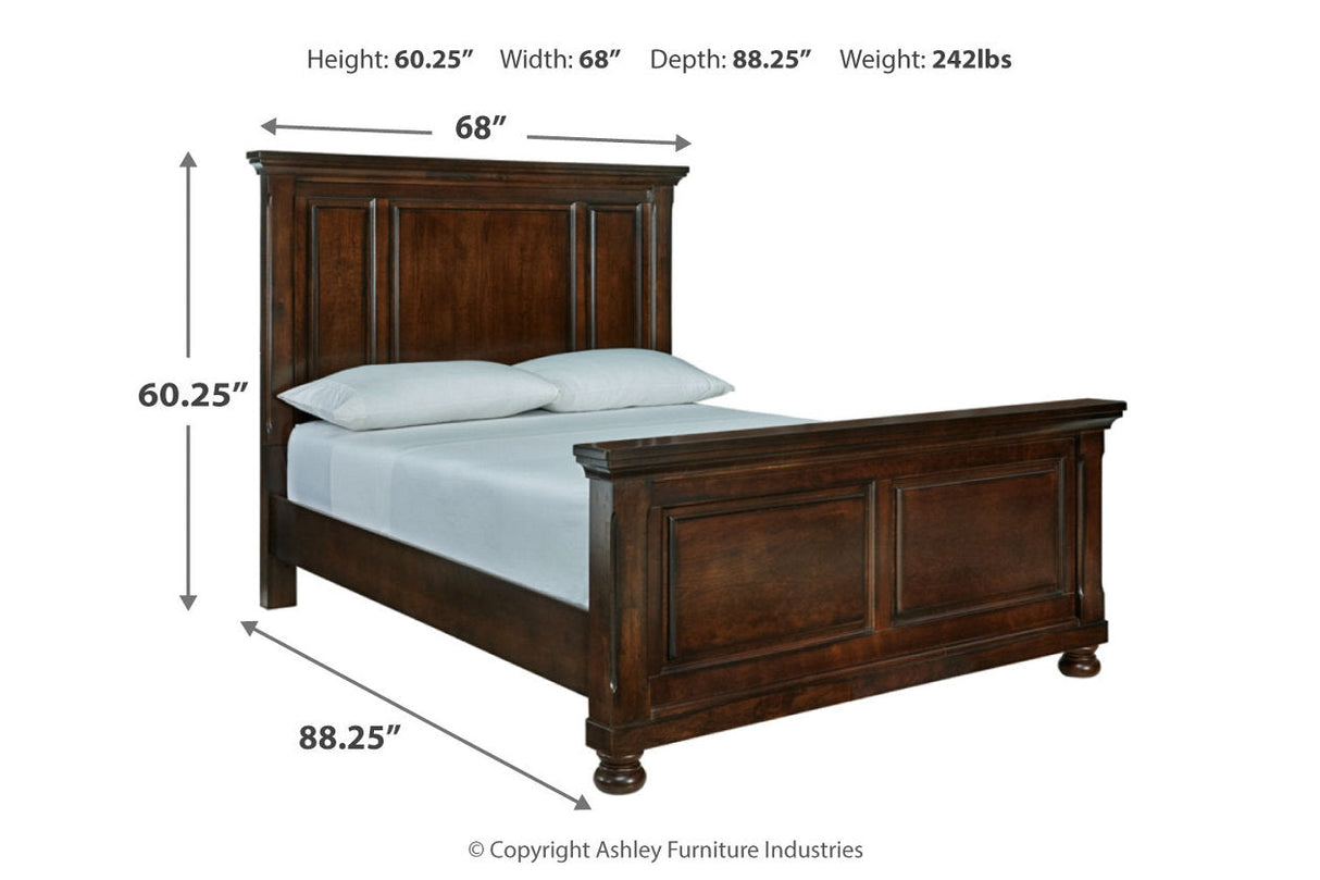 Porter Rustic Brown Queen Panel Bed -  Ashley - Luna Furniture