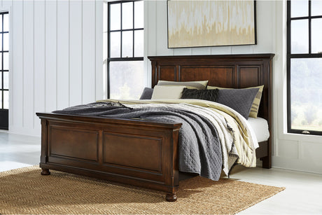 Porter Rustic Brown California King Panel Bed -  Ashley - Luna Furniture