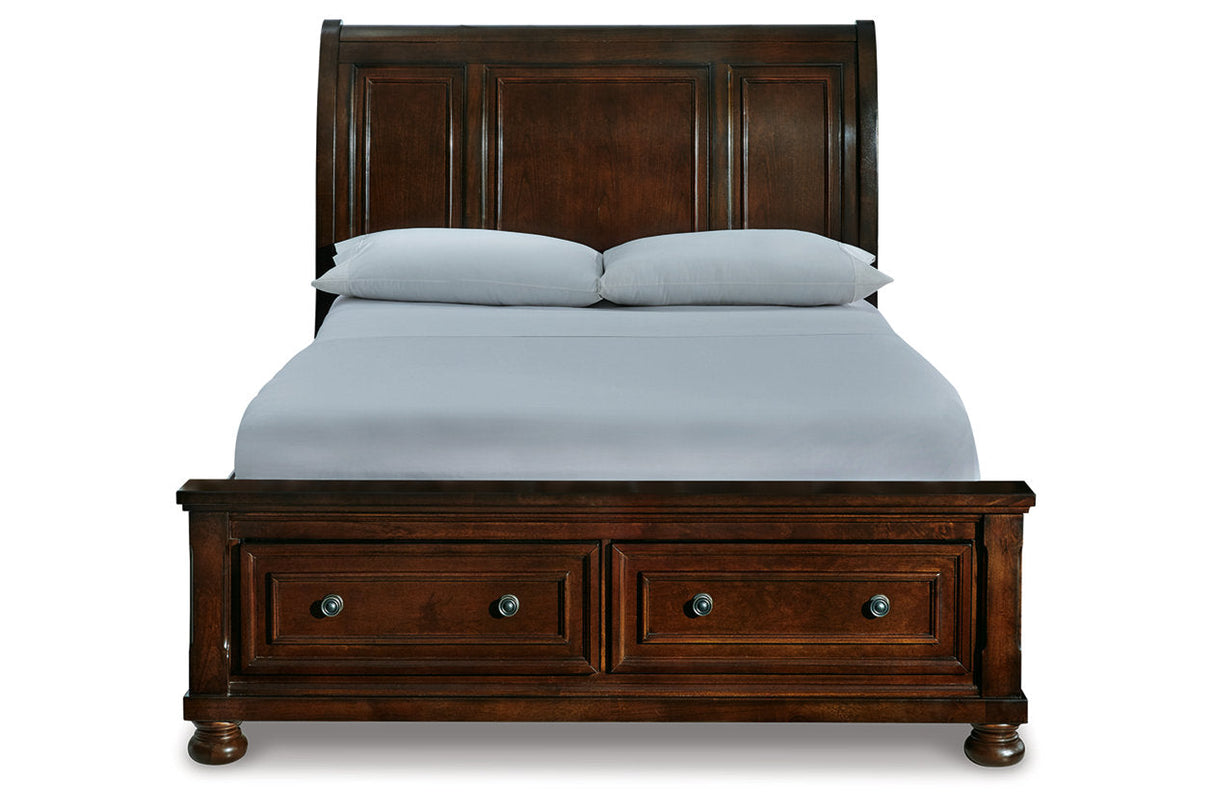 Porter Rustic Brown Queen Sleigh Bed -  Ashley - Luna Furniture