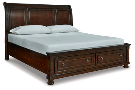 Porter Rustic Brown California King Sleigh Bed -  Ashley - Luna Furniture