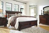 Porter Rustic Brown Queen Sleigh Bed -  Ashley - Luna Furniture