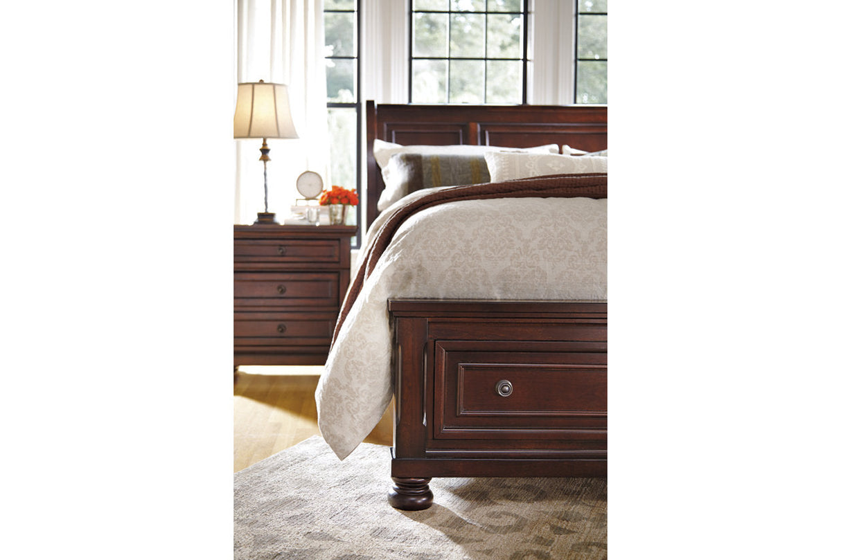 Porter Rustic Brown Queen Sleigh Bed -  Ashley - Luna Furniture