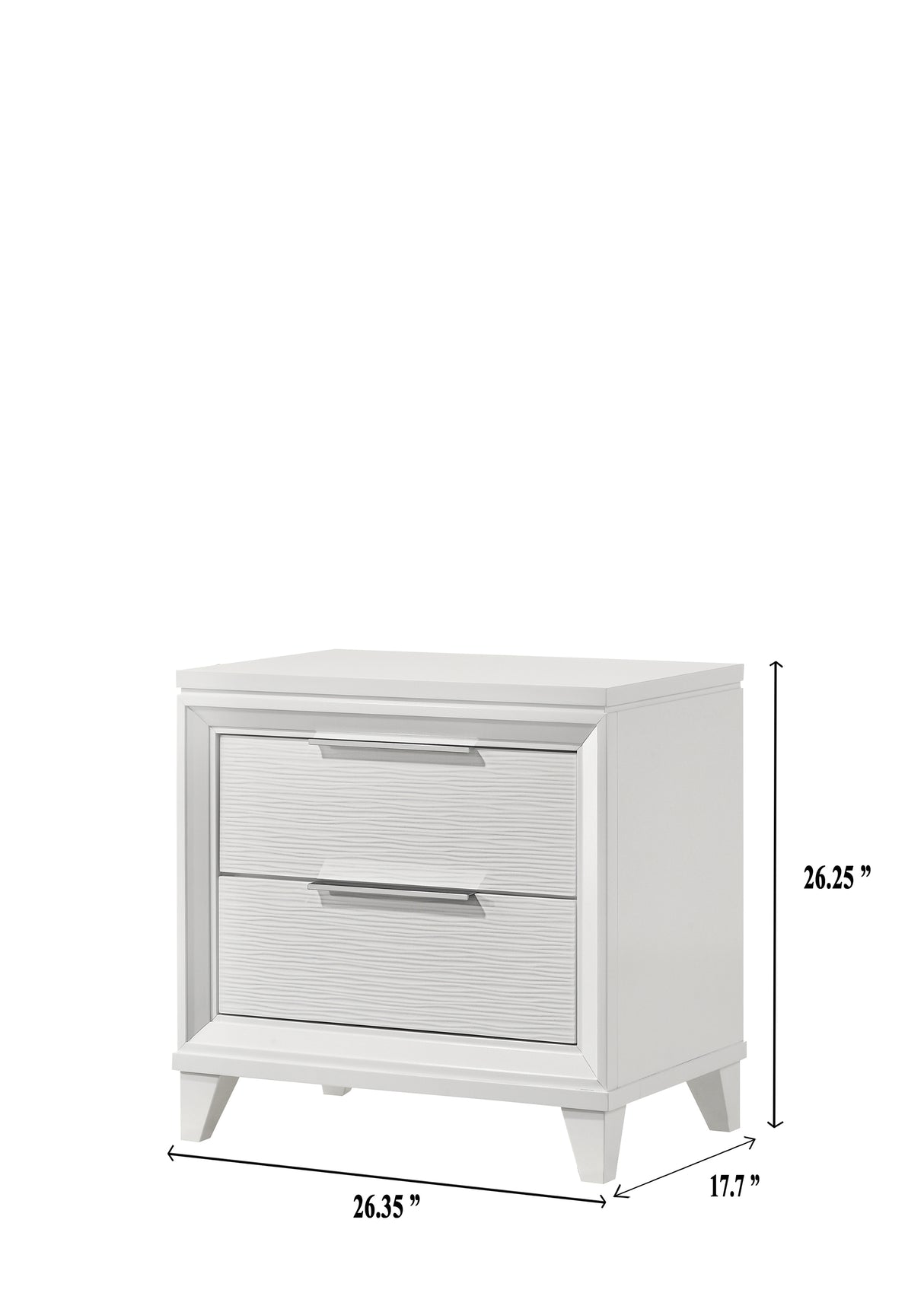 Cressida White Nightstand -  Crown Mark - Luna Furniture