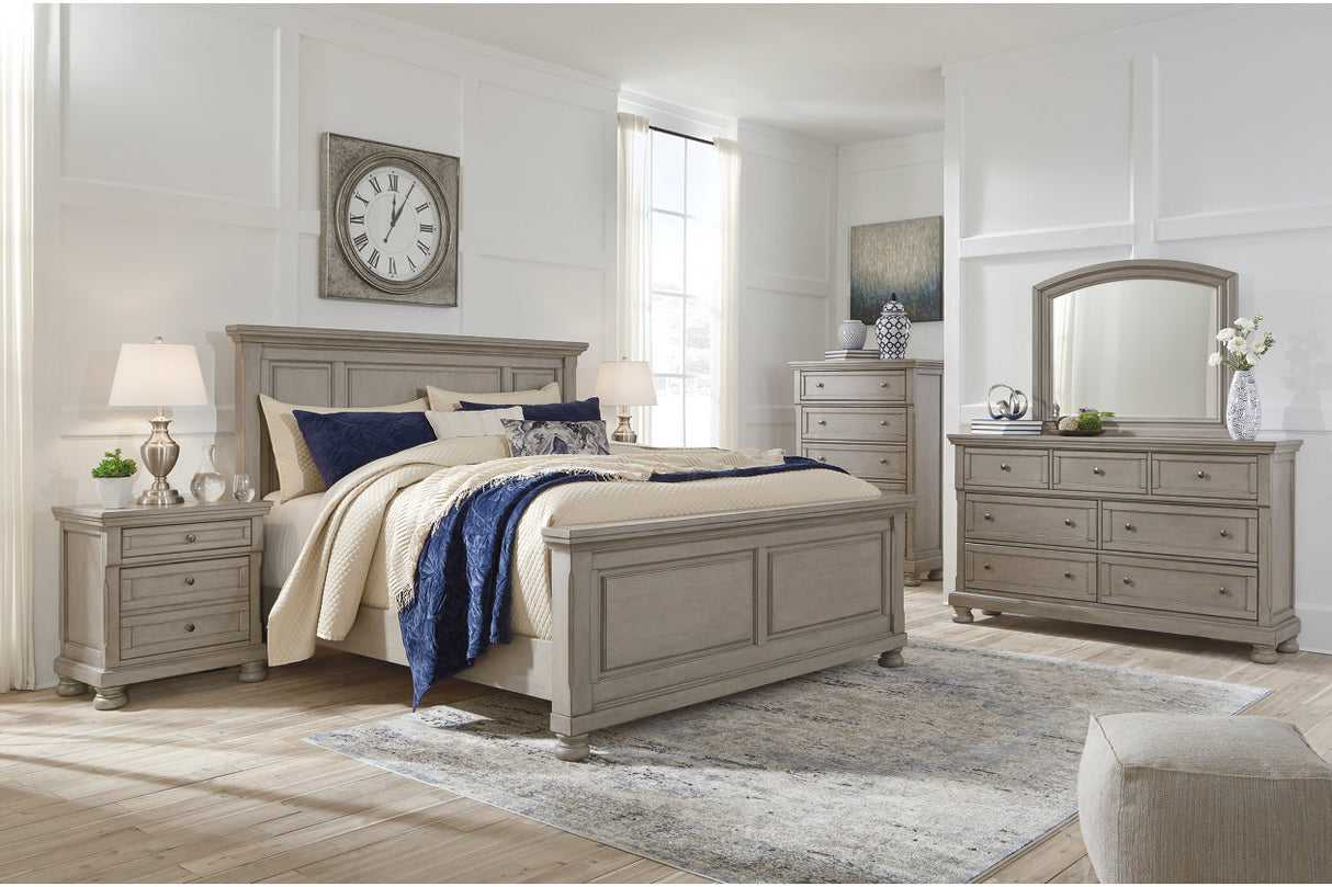 Lettner Light Gray California King Sleigh Bed with 2 Storage Drawers -  Ashley - Luna Furniture