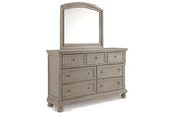 Lettner Light Gray Dresser and Mirror -  Ashley - Luna Furniture