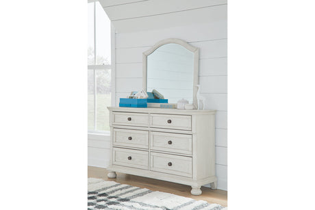 Robbinsdale Antique White Dresser and Mirror -  Ashley - Luna Furniture