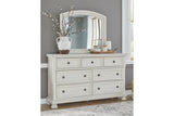 Robbinsdale Antique White Dresser and Mirror -  Ashley - Luna Furniture