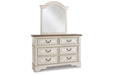 Realyn Chipped White Dresser and Mirror -  Ashley - Luna Furniture