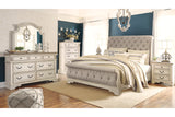 Realyn Chipped White California King Sleigh Bed -  Ashley - Luna Furniture