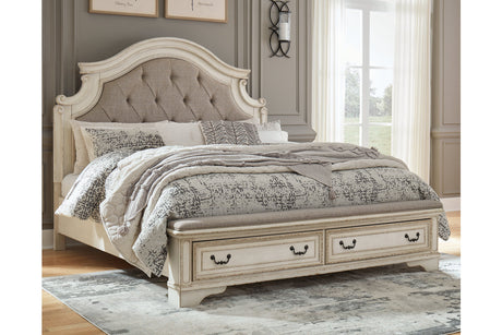 Realyn Two-tone California King Upholstered Bed -  Ashley - Luna Furniture